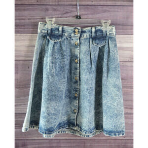 Stuffed Shirt Stone Washed Denim Skirt Vintage 80's Size‎ 11/12 29 inch waist